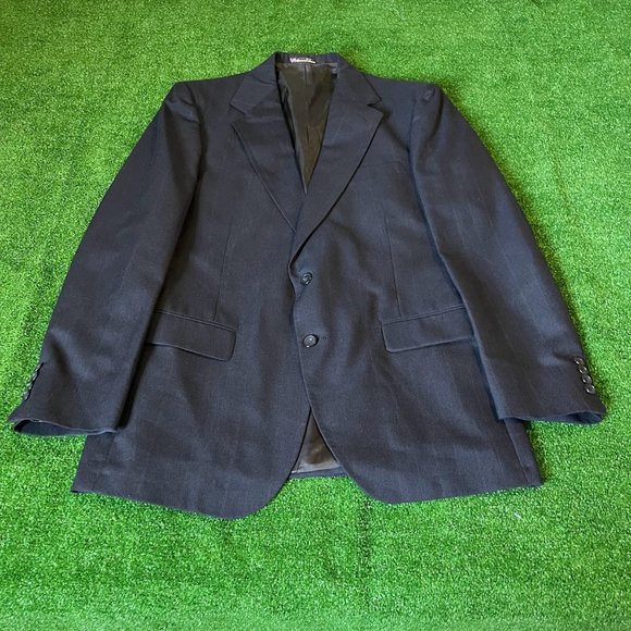 Stafford Single Breasted 2 Button Notch Lapel Vintage Striped Blazer Jacket 41L - Picture 1 of 16